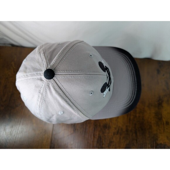 Disney Parks Mickey Mouse Glasses Flat Brim Hat Gray Snap Back Embroidered Cap - Picture 6 of 11